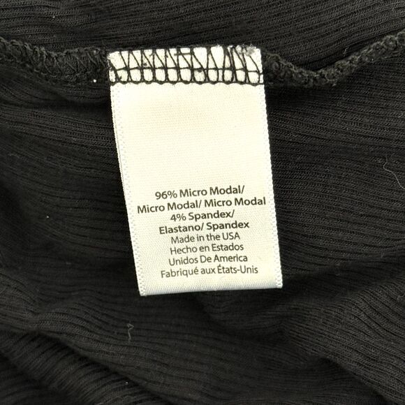 BEYOND YOGA Muscle Tank Built In Bra XS Ribbed Double Layer Black Gym EUC B90 - Picture 5 of 5